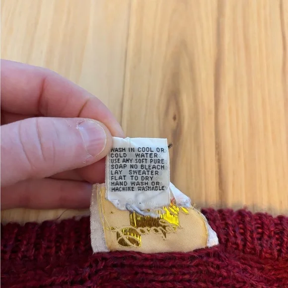 Unique vintage 90s multi-coloured sweater with fringe detail sz Womens Large - Picture 8 of 11